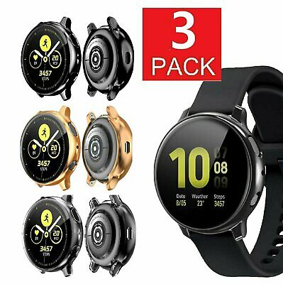 3 Pack For Galaxy Watch Active 2 40mm/44mm Screen Protector Case Cover Bumper